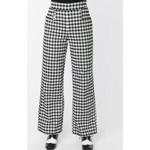 Unique Vintage Sailor Pant Gingham with Heart Buttons Sz #1X #16